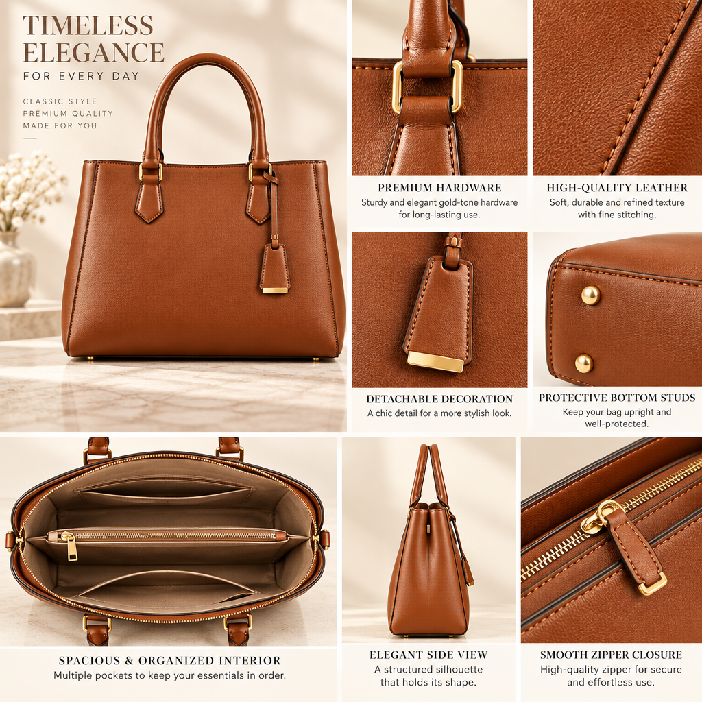 Elvarmont™ Harper Structured Leather Work Tote