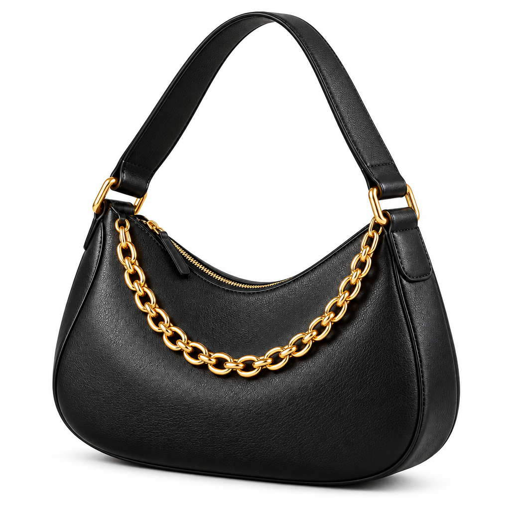Elvarmont™ Olivia Black Chain Shoulder Bag details