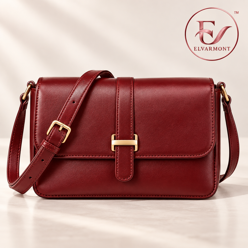 Elvarmont™ Isabella Burgundy Crossbody Bag