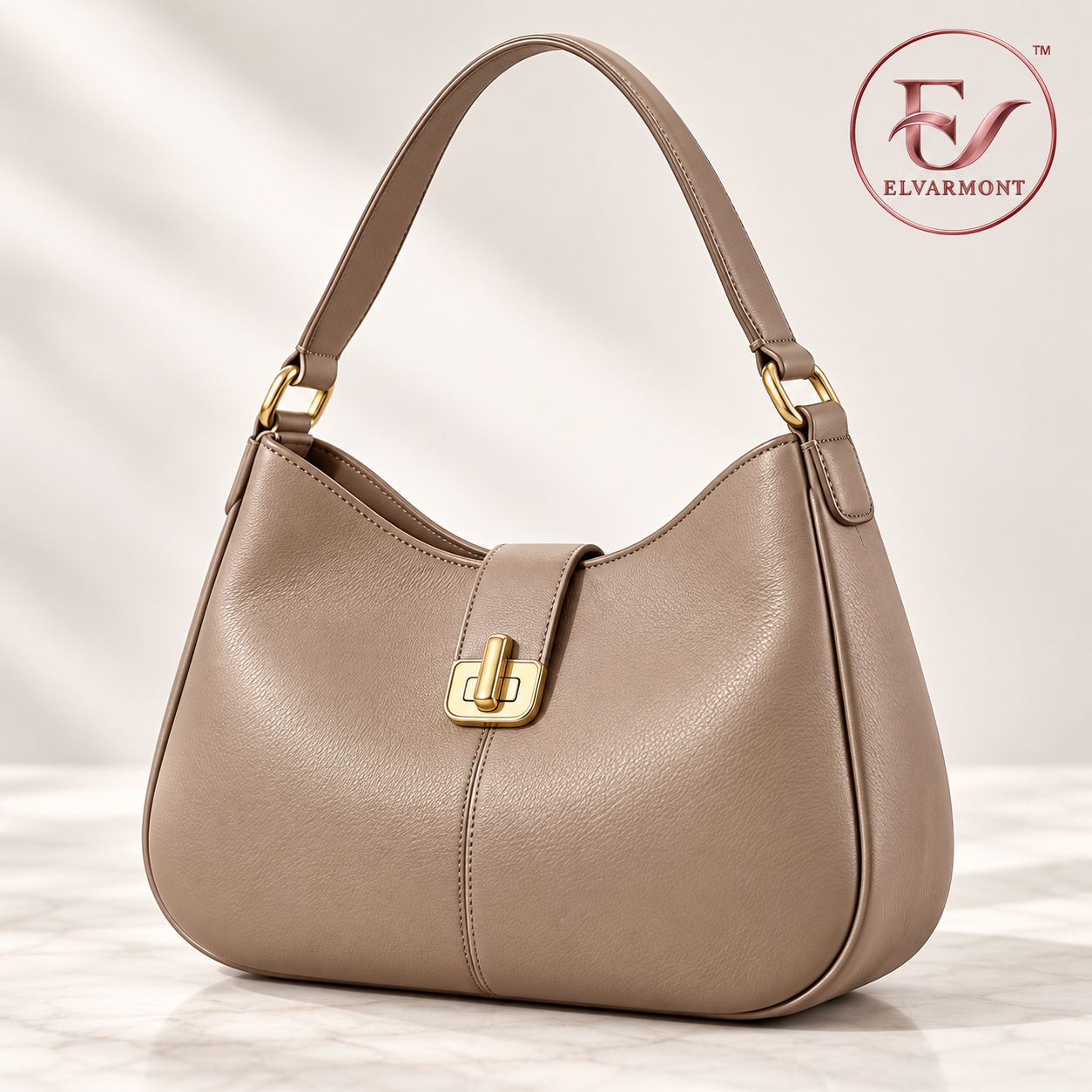 Elvarmont™ Charlotte Taupe Shoulder Bag