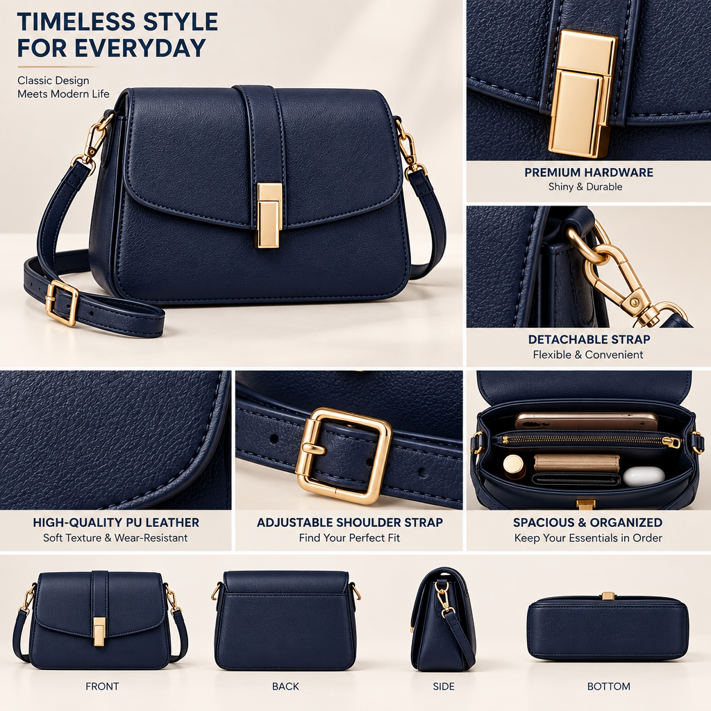 Elvarmont™ Natalie Two-Tone Crossbody Bag details