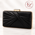 Elvarmont™ Victoria Black Satin Evening Clutch