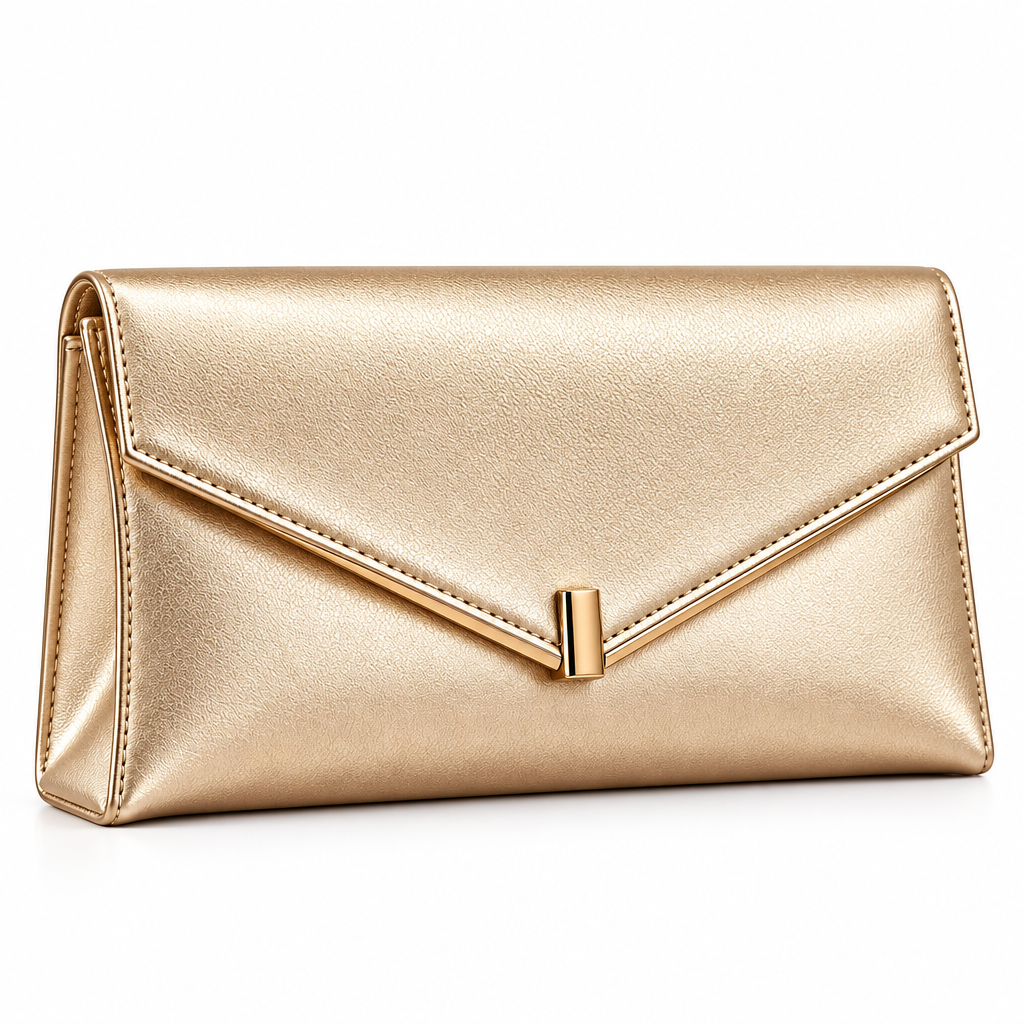 Elvarmont™ Celeste Champagne Envelope Clutch product view