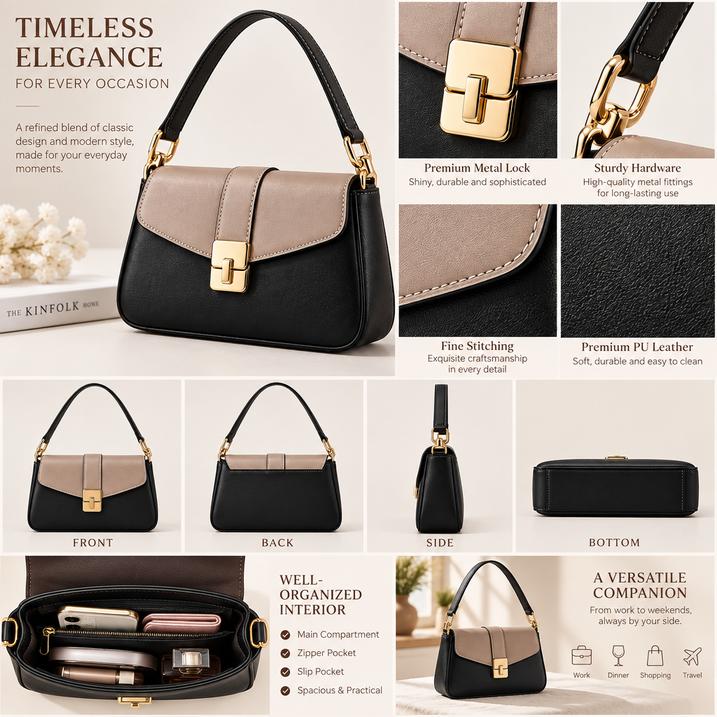 Elvarmont™ Vivian Two-Tone Mini Shoulder Bag details