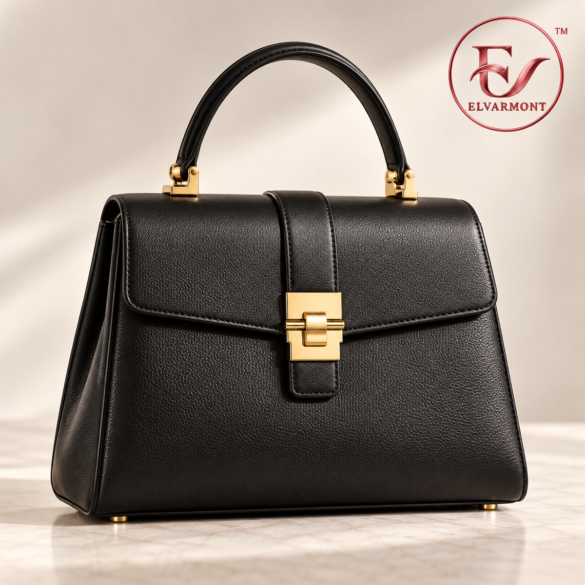 Elvarmont™ Sophia Black Lock Satchel