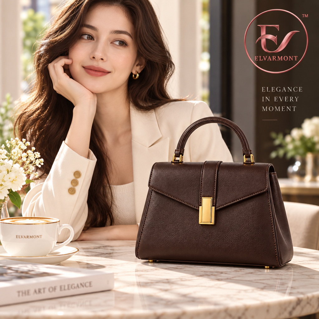 Elvarmont™ Evelyn Espresso Leather Satchel