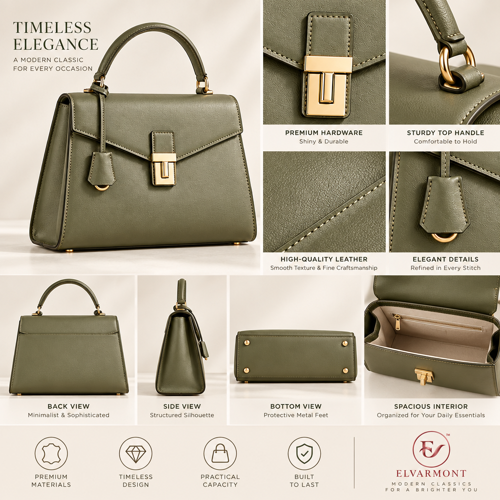 Elvarmont™ Grace Olive Structured Satchel